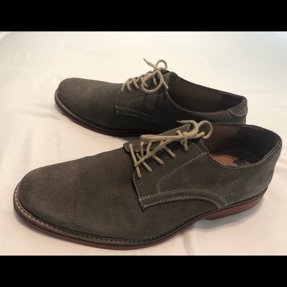 Men Gray Suede Oxfords size 12 - Picture 1 of 4